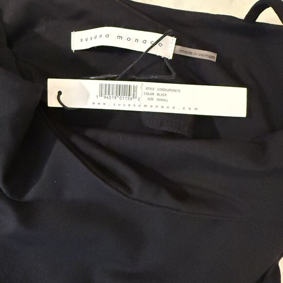 Susana Monaco Core Body-Con Minidress Black Size XS NWT $138 [jb] - Picture 7 of 8